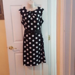 Studio1 One black and white polka dotted dress